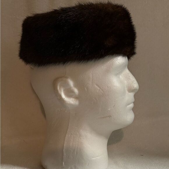 Brown Fur Vintage Hat - Picture 2 of 4